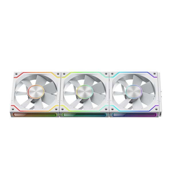 Ant Esports ShiftFlow 3-In-1 120mm ARGB Stackable Fan Kit with Forward/Reverse, Speed Control Switch and Wire Free Daisy Chain - White