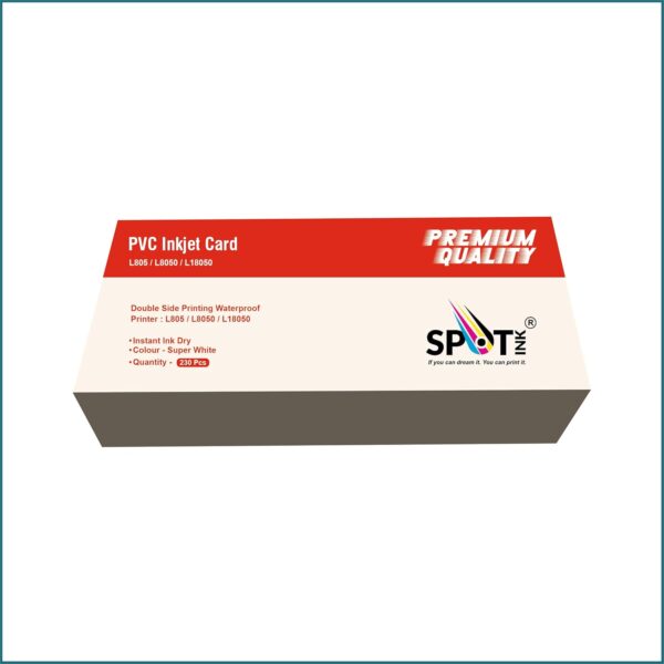 SPOTINK Super White Plain PVC Id Card Compatible for Epson Inkjet Printers Pack of 230 Cards