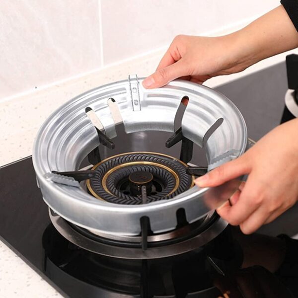 Hindflame Gas Saver Burner Stand(Pack Of 2) Gas Chula Burner Gas Saver Stand Jali Ring Fire & Windproof Energy Saving, Gas Chula Support Stand 4 Legs Home Pan Protectors, (Pack Of 2)