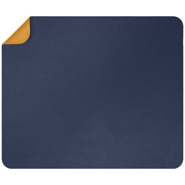Dyazo Ergonomic PU Vegan Leather Mouse Pad, Non-Slip, Anti-Skid, Reversible use, Dual Color, Splash-Proof Suitable for Gaming, Computer, Laptop, Home & Office (-9.8 X 8.2 Inch Blue & Yellow)