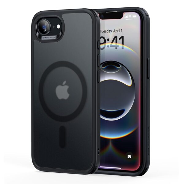 ESR for iPhone 16e Case, Compatible with MagSafe, Shockproof Military-Grade Protection, TPU, Magnetic Case for iPhone 16e, Classic Hybrid Case (HaloLock), Frosted Black