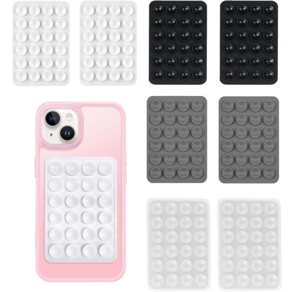 8PCS Suction Cup Hooks, Suction Phone Case for Hands-Free Mobile Accessories Grip Available, Silicone Suction Phone Case Used Selfie Video Phone Case Shower Car Dashboard and Windshield