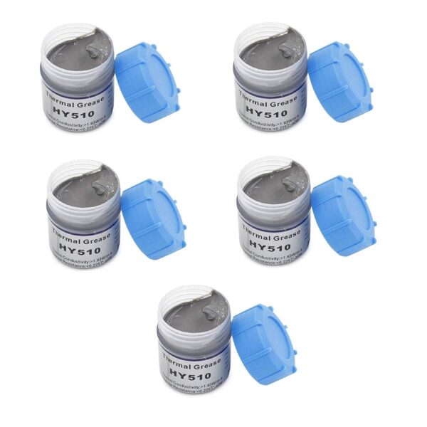 WETEK Grey Carbon Based Hy-510 Thermal Grease, Thermal Paste for Processor 10g Heat Sink, CPU, Laptop, PC (Pack of 5)