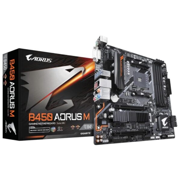 GIGABYTE B450 AORUS M Motherboard with Hybrid Digital PWM, M.2 with Thermal Guard,RGB Fusion 2.0
