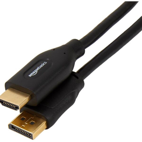 AmazonBasics 6-Feet DisplayPort (not USB port) to HDMI Cable, Black