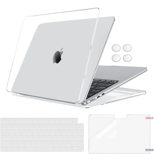Sounce Case for MacBook Air M2 A2681 13.6 inch Case Cover Plastic Hard Shell for Apple MacBook Air M2 Waterproof Case and Back Cover with TPU Keyboard Skin Cover & Screen Protector