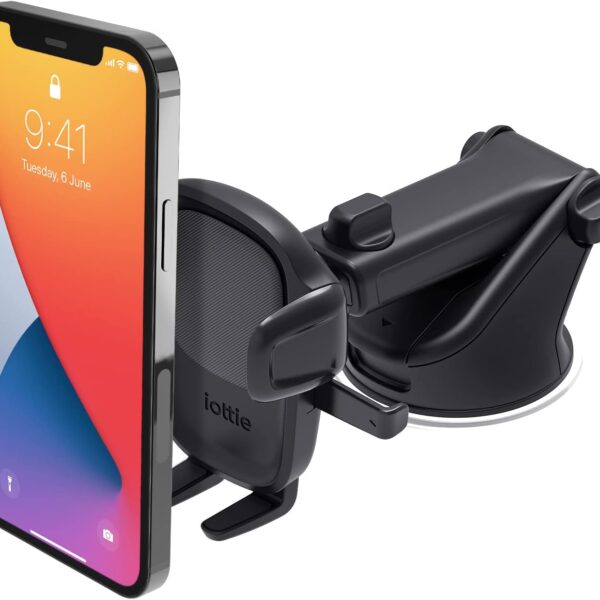 iOttie Easy One Touch 5 Dashboard & Windshield Universal Car Mount Phone Holder Desk Stand with Suction Cup Base and Telescopic Arm for iPhone, Samsung, Google, Huawei, Nokia, other Smartphones