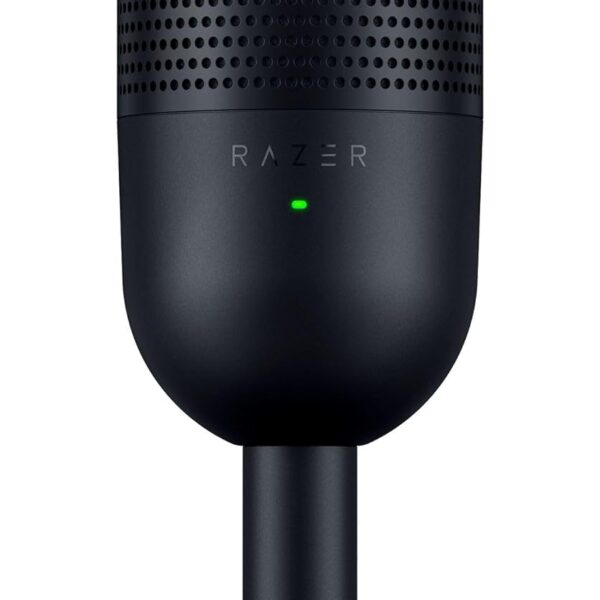 Razer Seiren V3 Mini USB Microphone: Condenser Mic - Supercardioid Pickup Pattern - Tap-to-Mute Sensor with LED Indicator - Shock Absorber - Ultra Compact - PC, Discord, OBS Studio, XSplit - Black