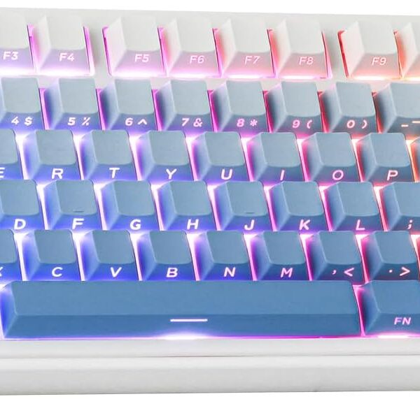 EPOMAKER x Aula F75 Gasket Mechanical Keyboard, 75% Wireless Hot Swappable Gaming Keyboard with Five-Layer Padding&Knob, Bluetooth/2.4GHz/USB-C, RGB (Blue Gradient, LEOBOG Reaper Switch)