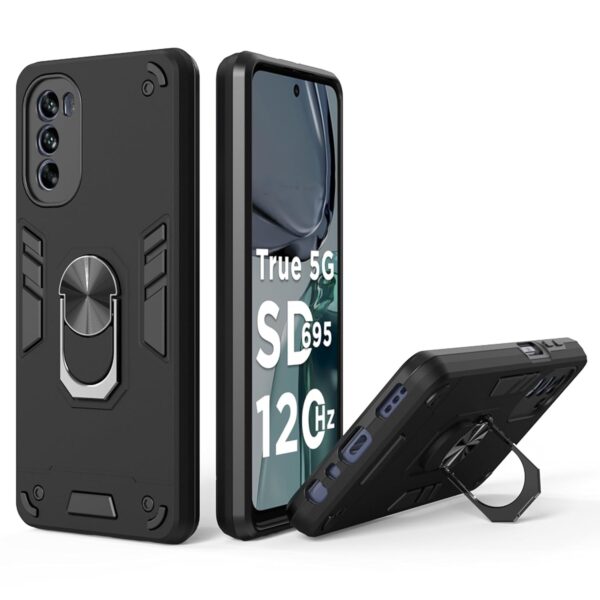 NDCOM for Moto G62 5G Cover, Premium Motorola G62 5G Back Cover, Stylish Moto G62 Back Case Ring Holder Case