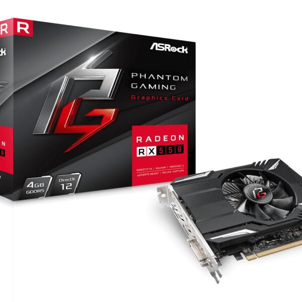 ASRock AMD pci_e_x8 Phantom Gaming Radeon RX550 gddr5 4G