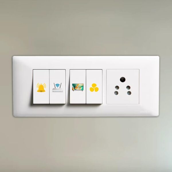 EXO DECOR Switch ID Sticker Clear Vinyl Labels 2-A4 Sheet for Home, Office_Electric Board Appliances_Multicolor