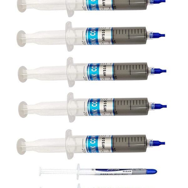 WETEK (Pack of 5) + 2 Free thermal grease 30g Grey Heat Sink Compound Thermal Silicon Conductive Grease Paste for PC/CPU/GPU/Chipset/Ovens Cooling