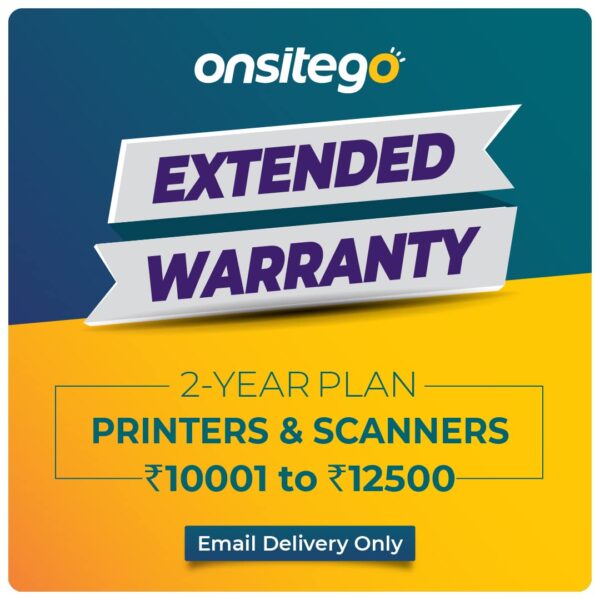 Onsitego 2 Year Extended Warranty for Printers & Scanners from Rs. 10001-12500 (Email Delivery - No Physical Kit)