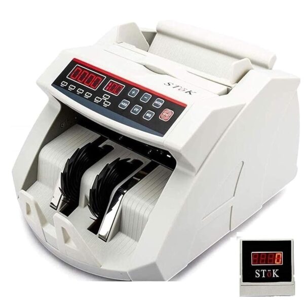 SToK (ST-MC01) Cureency Counting Machine, can Count INR OR USD,UV/MG Counterfeit Notes Detection for INR with External Display(1 Year offsite Warranty)