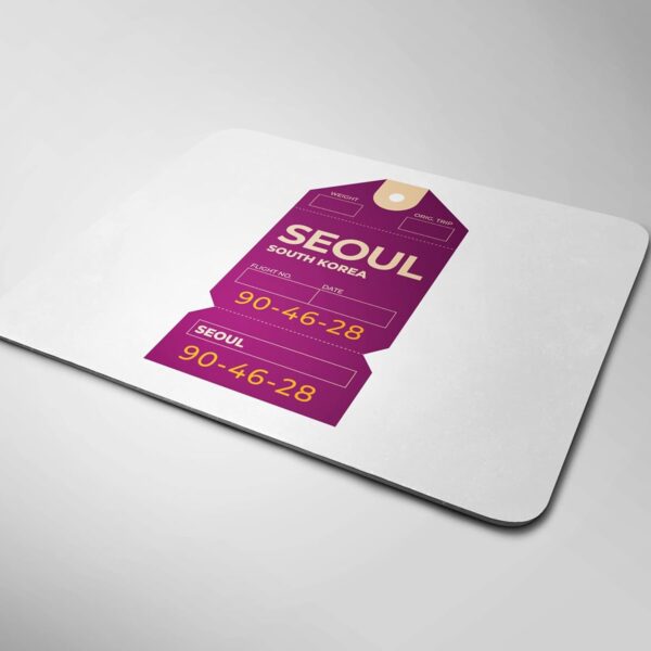 K-Drama Obsessed Mousepad - Non-Slip Base with Famous Korean Drama Quotes Print for Office and Gaming Use (Seoul Tag)