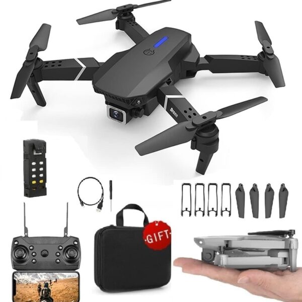 VOWEL Drone with 4K Camera, WiFi FPV, 1080P HD, Dual Foldable RC Drone, Altitude Hold, Headless Mode, Visual Positioning, Auto Return, App Control Quad Copter 4K 1PCS