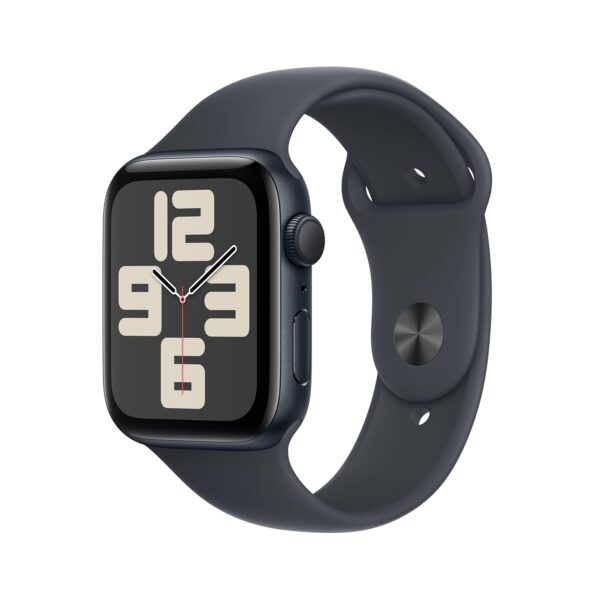Apple Watch SE (2nd Gen, 2023) [GPS 44mm] Smartwatch with Midnight Aluminum Case with Midnight Sport Band. Fitness & Sleep Tracker, Crash Detection, Heart Rate Monitor, Retina Display