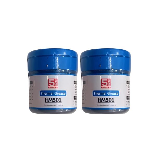 HM501 Thermal Grease Paste, High Conductivity, High Temperature Compound | Used for PC, CPU, GPU, Chipset. (1.93 W/m·K, 15g, Grey, Pack of 1) (4)