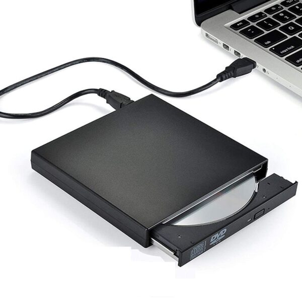 CEZO External USB 3.0 Portable Slim CD/DVD-ROM +-R-R-RW Burner Writer for Laptop Desktop Notebook Windows and Mac OS (Black)