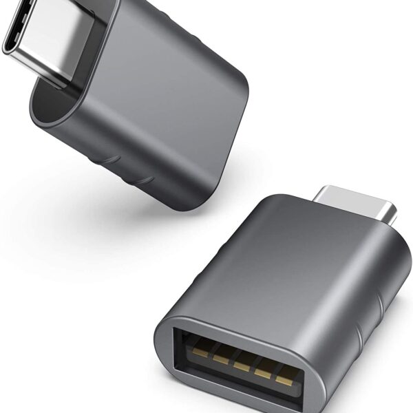 rts [2 Pack] USB C to USB Adapter USB C Male to USB3 Female ,Thunderbolt 3 to Type A OTG Cable Converter Adapter Compatible with MacBook Pro 2021 iMac iPad Pro 2020 ipad Mini 6/Pro MacBook Air 2020 and Other Type C or Thunderbolt 4/3 Devices (Space Grey)
