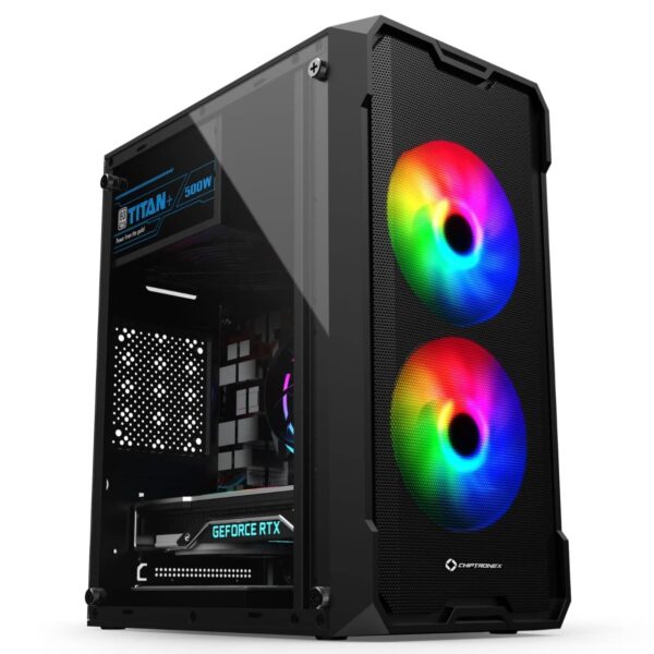 CHIST RGB Lighting PC CH2101 (Core i3 8th Gen-8100 Processor/ DDR4 8GB RAM/HD Graphics/Windows 11/Wi-Fi Ready/