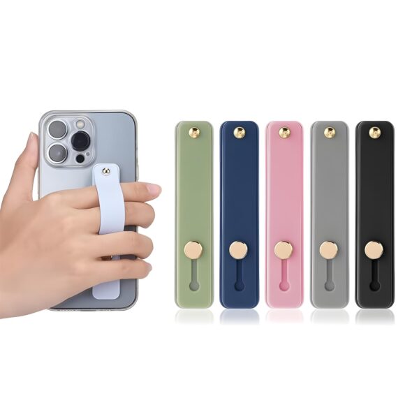Oblivion Mobile Finger Grip Holder – Multicolor Silicone Phone Strap Loop Finger Grips, Universal Kickstand for Smartphones, Non-Slip, Works as a Stand for Most iPhones & Android Phones (Pack of 5)