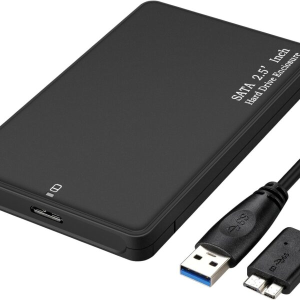 CARE CASE 1 TB Portable External Hard Disk Drive - 1TB - 1 Year Warranty - USB 3.0 for PC Laptop Windows Mac Xbox PlayStation - High Performance External HDD - Black (1TB)