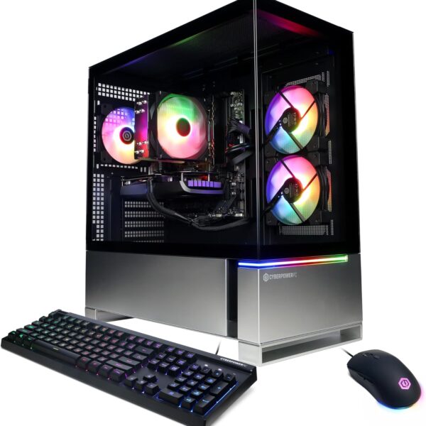CyberPowerPC Gamer Master Gaming PC, AMD Ryzen 7 8700F 4.1GHz, GeForce RTX 4060 Ti 8GB, 16GB DDR5, 1TB PCIe Gen4 SSD, WiFi Ready & Windows 11 Home (GMA2900A)