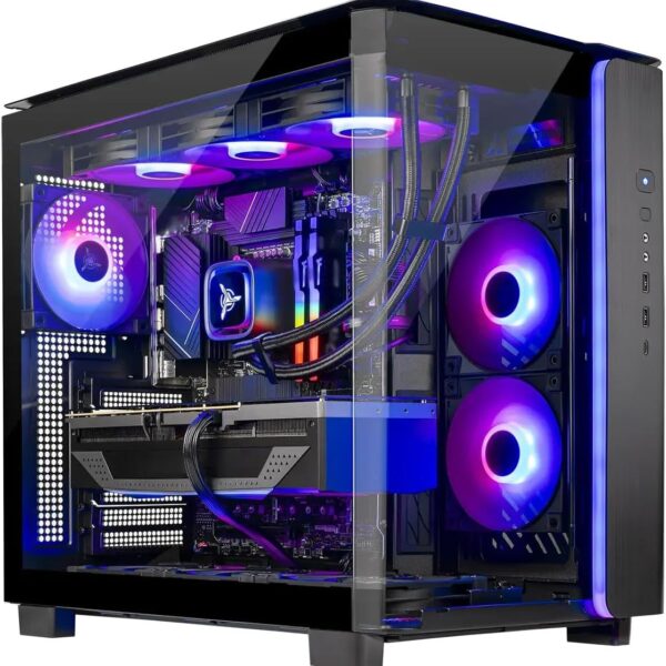 Skytech King 95 Gaming PC Desktop, Ryzen 7 7800X3D 4.2 GHz (5GHz Turbo Boost), AMD RX 9070 XT 16GB GDDR6, 1TB Gen4 NVMe SSD, 32GB DDR5 RAM 5600 RGB, 850W Gold PSU, 360mm ARGB AIO, Wi-Fi, Win 11