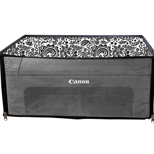 HomeStore-YEP Printer Cover for Canon PIXMA E3370 All-in-One Wireless Ink Efficient Color Printer with Zipper for Dust Protection (Black)