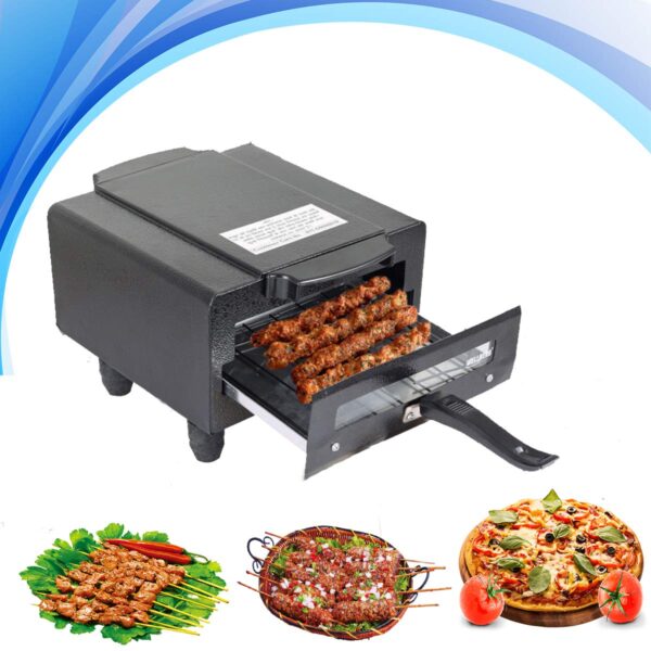 Wellberg non - stick electric tandoor & grill barbeque with accessories