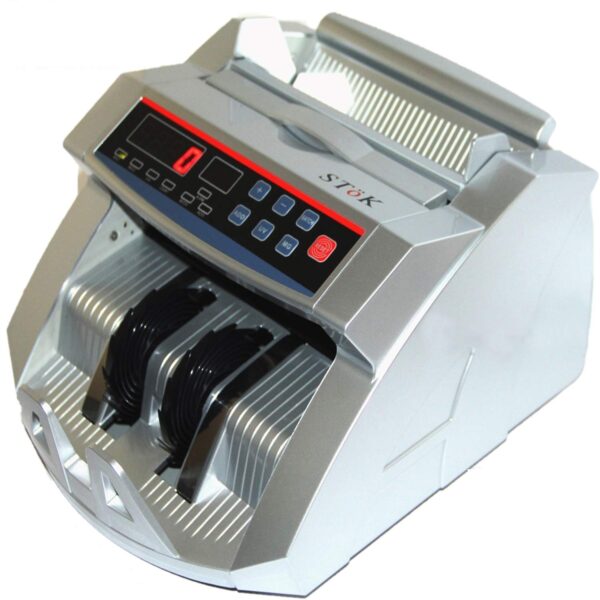 SToK Note Counting Machine with Fake Currency Detector - Silver