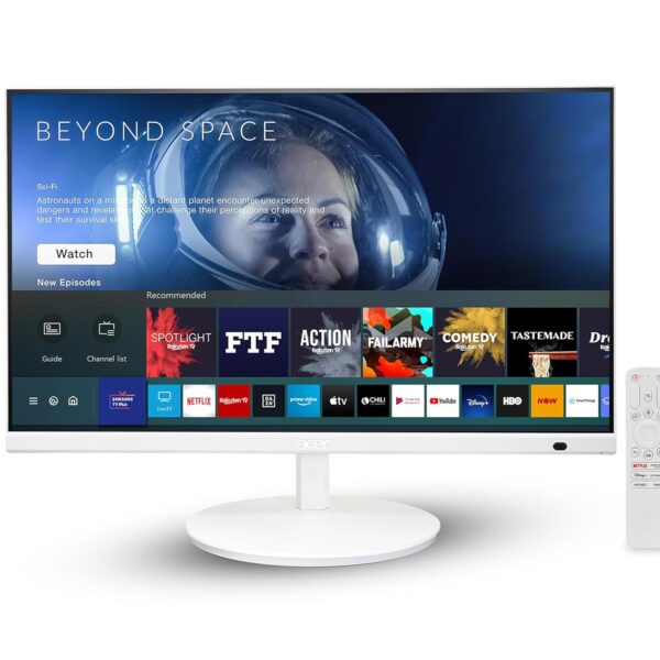 Acer RS272 W 27 Inch Smart Full HD IPS Backit LED Monitor with WebOS I iOT Device I Airplay, Miracast, Wireless Mirroring, Bluetooth Support I HDR10 I Ergo Stand I Remote Control I Stereo Speakers