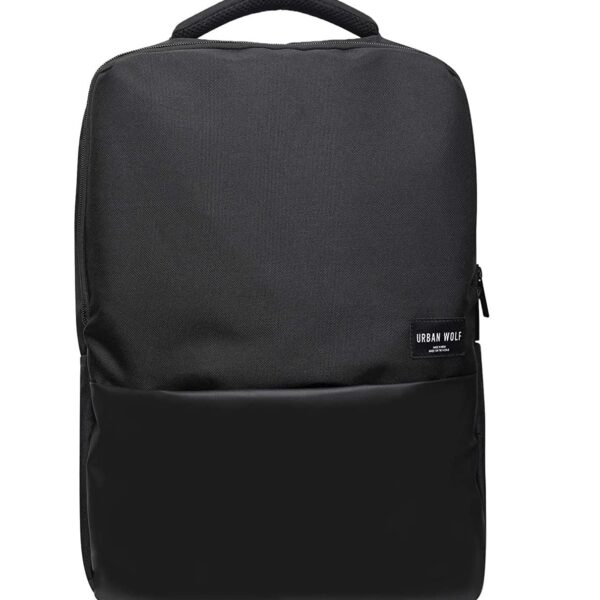 URBAN WOLF Business Casual Multipurpose 30L Dual Compartment Water Resistant Adjustable Laptop Backpack (BLACK).