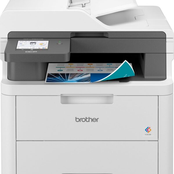 Brother DCP-L3560CDW (New Launch) Auto Duplex Color Laser LED Printer, ADF, Multifunction Print Scan Copy, 3.5 Inch TFT LCD Display, (Gigabit Ethernet WiFi Dual Band WiFi Direct), Free Installation