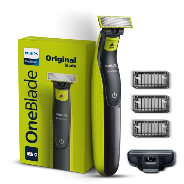 Philips OneBlade Turbo2X | Hybrid Trim Edge Shave | Patented Dual Protect Tech | Perfected for Skin Comfort | 3 Comb Attachments | Beard Trimmer and Styler for Men, Waterproof, 45Min Runtime | QP2724/10