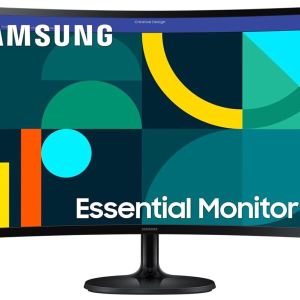 Samsung Essential Series 1800R Curved Monitor 27 Inch (68.5 cm) FHD (1,920 x 1,080 Resolution), VA Panel, 100 Hz, 4ms(GTG), D-Sub, HDMI, Headphone Jack (LS27D362GAWXXL, Black)