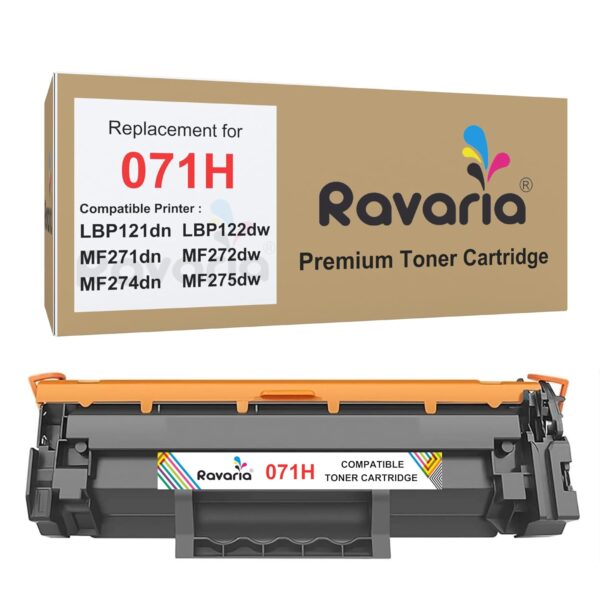Ravaria CRG 071H Compatible Toner Cartridge for Canon LBP121dn LBP122dw MF271dn MF272dw MF274dn MF275dw Printer (CRG 071H Toner Pack of 1 (High Yield))