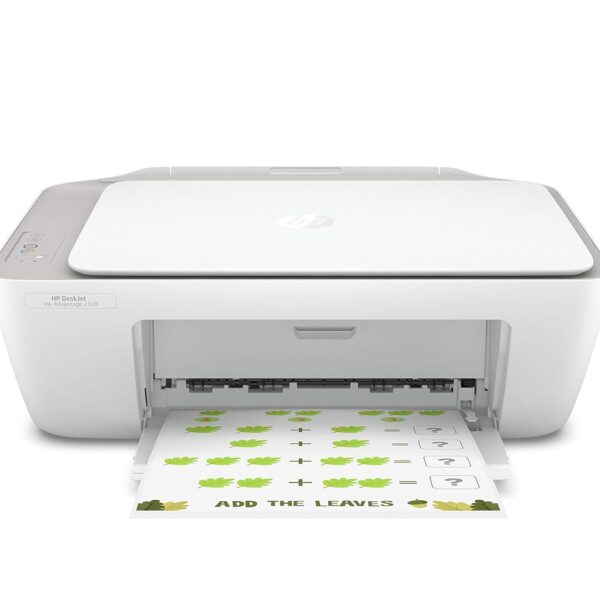 HP DeskJet Ink Advantage 2338 All-in-One Printer, Print, Copy, Scan, Hi-Speed USB 2.0, Up to 7.5/5.5 ppm (Black/Color), 60-Sheet Input Tray, 25-Sheet Output Tray, 1000-page Duty Cycle, Color, 7WQ06B