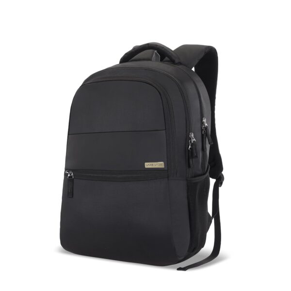 Lavie Sport 47cm Osprey 28 Litres Laptop Backpack For Men & Women | Business Laptop Bag | Upto 15.6" Notebook/Macbook Compatible (Black)