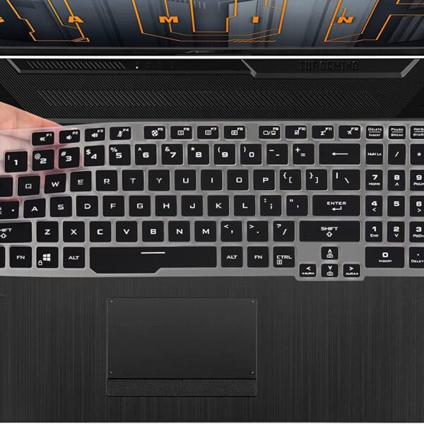 RAYA Silicone Keyboard Cover for 2021 ASUS TUF Gaming A15 F15 15.6inch & 2021 ASUS TUF Gaming A17 F17 17.3inch Laptops (Black)