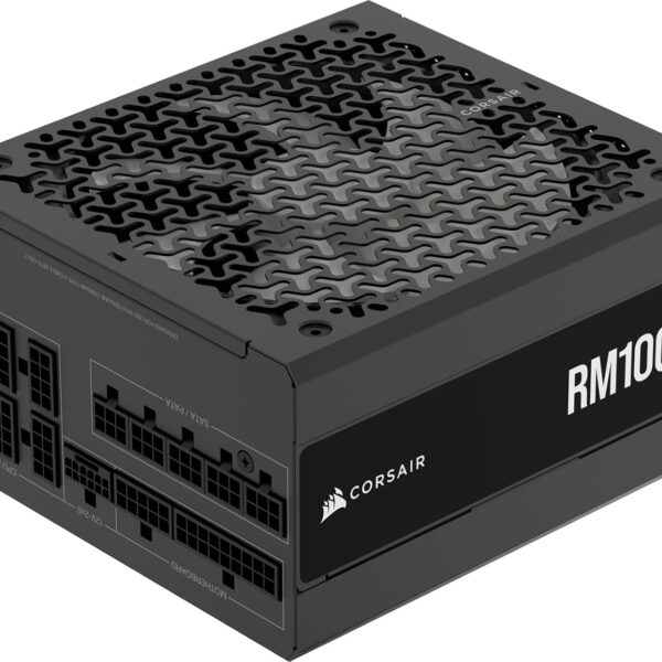 CORSAIR RM1000x Fully Modular Low-Noise ATX Power Supply – ATX 3.1 Compliant – PCIe 5.1 Support – Cybenetics Gold Efficiency – Native 12V-2x6 Connector – Black