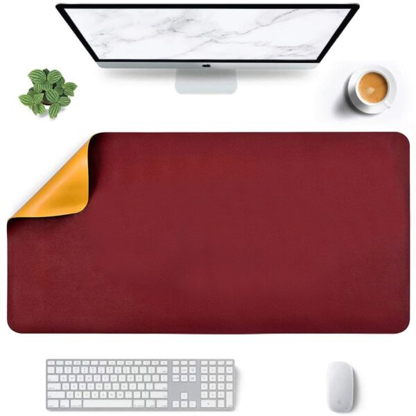 Urbanmade Large Gaming Mouse Pad - Office Desk Mat and Accessories for Laptop, Study Table, and Keyboard - Extended Mousepad in Red Yellow