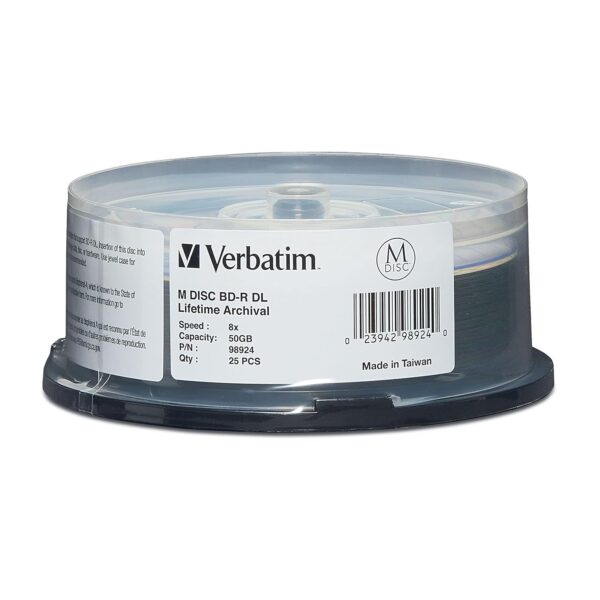 Verbatim 98924 M-Disc BD-R DL 50GB 6X Surface - 25pk Spindle