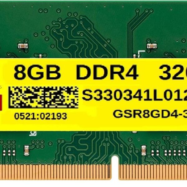 Dolgix Gold 8GB DDR4 RAM|3200MHz | Laptop/Notebook RAM| CL-22 |Laptop-Memory|SO-DIMM | PC4-25600|1Rx8 Single Rank | 5-Year Warranty- (Made in India)