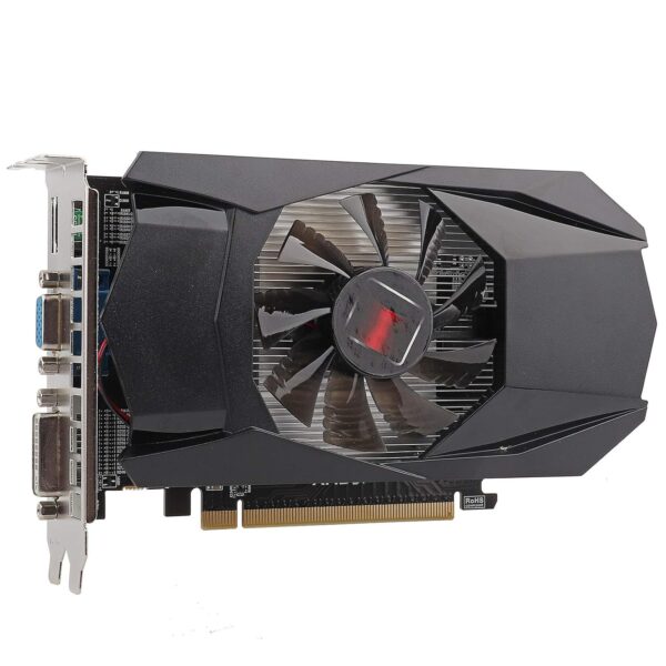 Junlucki Game Graphics Card HD7670 1GB 128bit DDR5 Graphics Card Gaming Graphics Display Video Card with Cooling Fan Profesional Computer Components for PC/Laptop/Desktop, 650MHz Core Frequency