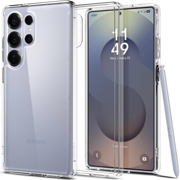 Spigen Ultra Hybrid for Samsung Galaxy S25 Ultra Case, Transparent Galaxy S25 Ultra Back Cover (2025) - Crystal Clear