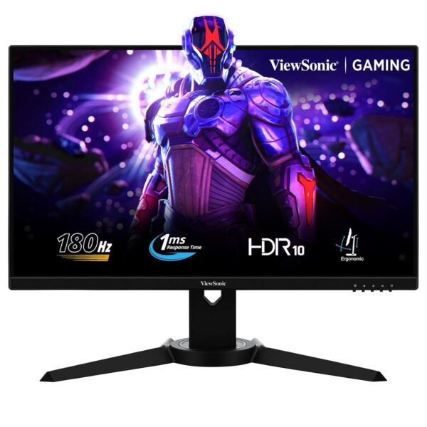 ViewSonic XG2709 (USA Brand) 60.96cm 27 Inch FHD IPS Gaming Monitor with 180Hz, 1ms, Height Adjustment, AMD Free Sync, sRGB104%, HDR10, Bezel-Less, Eye Care, Wall Mount, Game Mode, HDMI, DP, VGA
