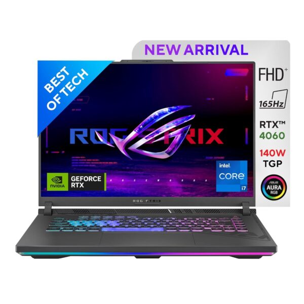 ASUS [Smartchoice] ROG Strix G16, 16"(40.64cm) FHD+ 165Hz, 13th Gen Core i7-13650HX,Gaming Laptop(16GB RAM/1TB SSD/NVIDIA GeForce RTX 4060 /Windows 11/Office 21/Eclipse Gray/2.50 Kg), G614JV-N3474WS